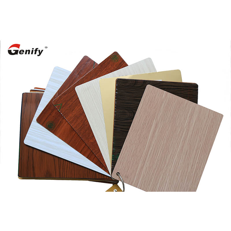 Genify rouleau d'aluminium revêtu de grain de bois prélaqué de haute qualité 